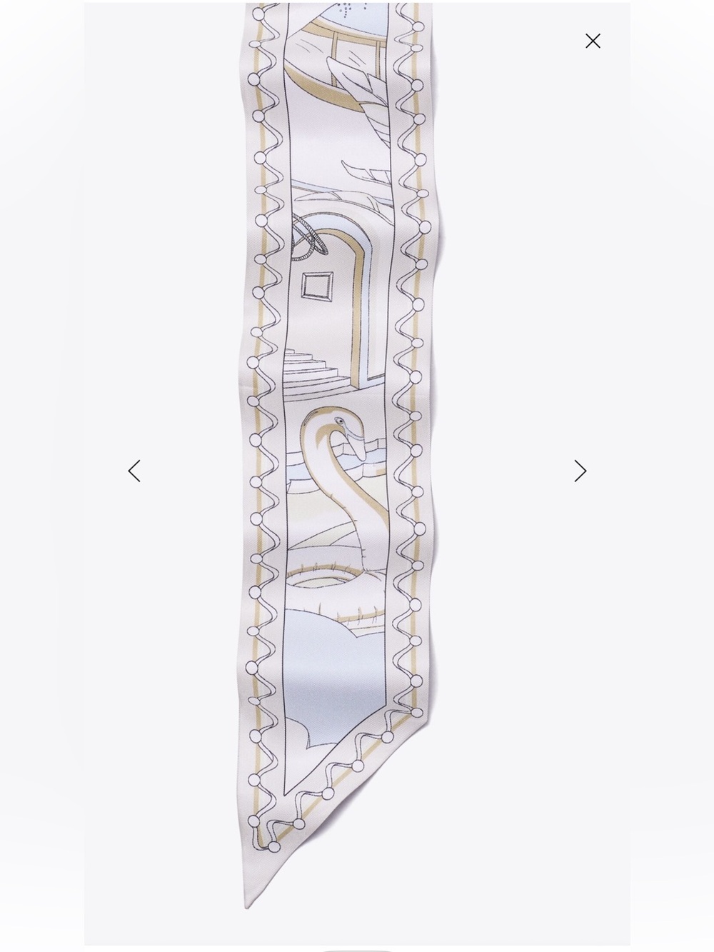 Tory Burch THE POOL RIBBON TIE - 100% silk - Picture 3 of 9